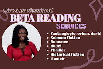 beta read your romance sci fiction fantasy novel memoir poetry manuscript review