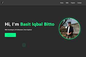 build modern and eye catching portfolio website