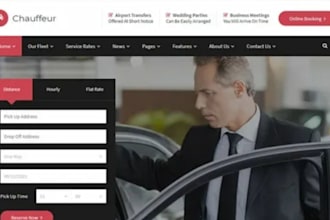 create a professional chauffeur, limousine, or taxi booking website