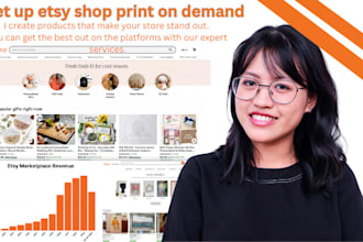 set up etsy shop print on demand digital product business