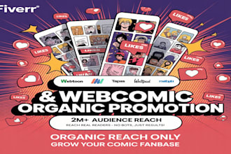 do webtoon promotion with tampas  mangas and organically promote your webtoon