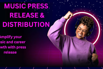 write a music press release and distribute your music to spotify, major platform
