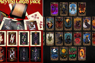 design custom card design card illustration playing card game design tarot card