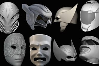 sculpt 3d mask model 3d helmet 3d cosplay armor for 3d print