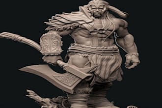 sculpt 3d model,3d action figures, miniatures, bobblehead, toys for 3d printing
