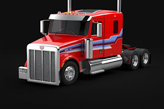 3d truck model car model semi truck 3d cad design toy design for 3d printing
