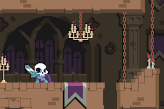 make pixel art environment, landscape, animated background for pixel game art
