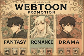 do organic and viral webtoon promotion, wattpad, manga, tapas to target audience