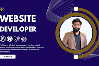 build or rebuild a website, website development as full stack web developer