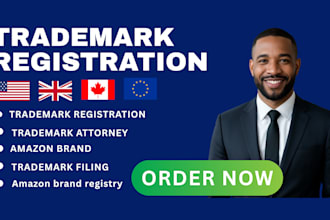 do trademark registration and amazon brand registry in USA, canada, and UK
