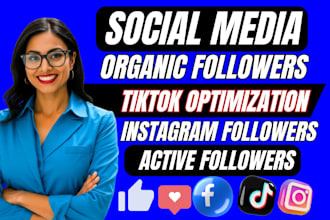 remove all inactive followers, grow and promote instagram tiktok optimization