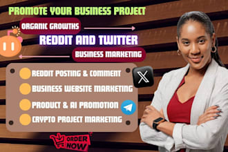 boost crypto twitter x marketing business website ai app via reddit post upvote