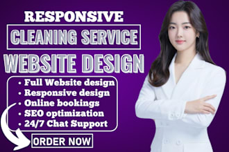 build commercial or residential house cleaning service company business website