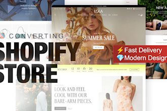 design a converting shopify homepage and product page for you