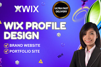 wix resume site personal and portfolio site, brand website, wix profile design