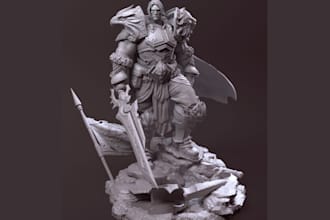 model 3d miniature, 3d figure, 3d warhammer, 3d statue, 3d characters
