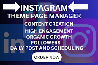 manage linkedin tiktok twitter instagram theme page