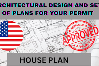 review and stamp architectural drawings usa city permit, mep, hvac, adu