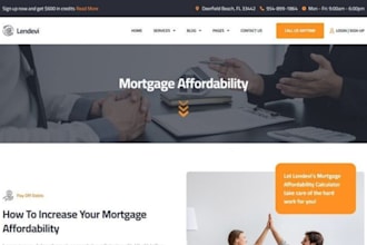 build mortgage loan website business loan website home owners, insurance website