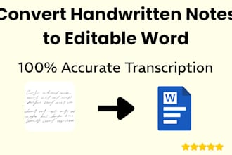 convert handwritten notes and images to word accurately