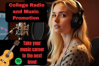 play your song on college radio new york live and  promotion plan for your music