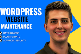 do wordpress website maintenance and wordpress support or help and bug fix