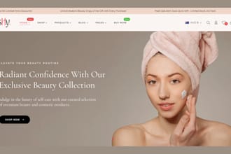 build skincare shopify store, cosmetics dropshipping store, beauty store