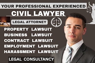 be your civil lawyer in property, business, employment and contract lawsuits
