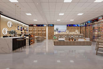 render 3d liquor store,vape shop rendering, tobacco mart, cgi supermarket,lounge