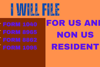 assist with irs form  and  filling 8962 and 8965