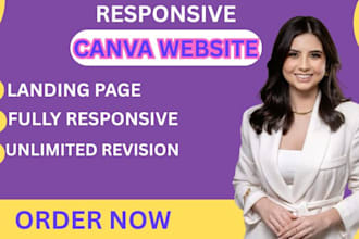 design attractive and amazing canva websites portfolios landing pages