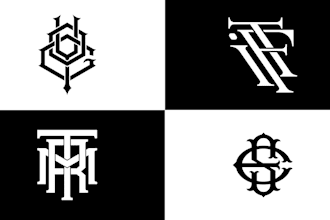 do monogram and initial letters logo for streetwear, clothing, and urban fashion