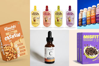 do product packaging design, amazon box packaging, and label design for you