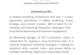 craft a compelling about me section for your website or portfolio