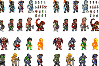 pixel art animation, game assets, sprite sheet game, pixel art sprite, rpg game