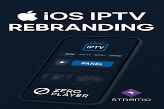 professional IOS iptv app rebranding, zero player, stremio, panel and multi dns