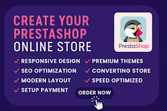 setup prestashop store, list products, fix bugs and boost SEO
