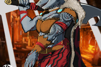 draw your anthro or furry character or oc