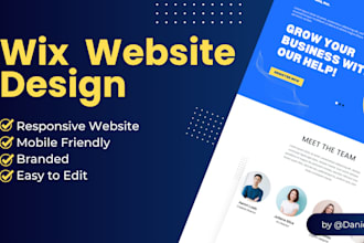 design a beautiful and responsive wix website with custom branding