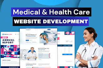design dental, healthcare, medical or doctor, website using elementor