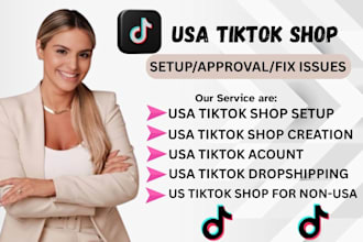 create USA tiktok shop setup tiktok shop manage USA tiktok shop representative