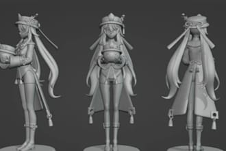 design 3d miniature, action figure for 3d printing
