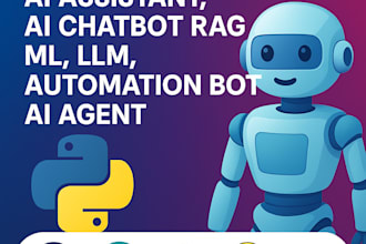 build python ai, ai assistant, ai chatbot rag, ml, llm, automation bot, ai agent