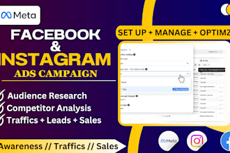 launch high converting meta ad for facebook instagram with strategic audience