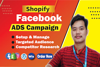 setup shopify facebook ads campaign, meta ads, fb advertising for your business