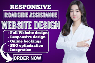 build roadside assistance website vehicle towing website mechanic website