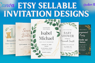 etsy shop for canva templates wedding invitations design etsy digital products