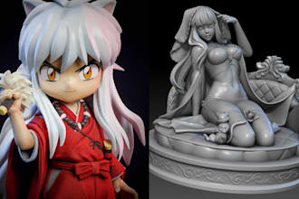 do 2d 3d anime figure 3d manga statues 3d toy manga 3d diorama articulated model