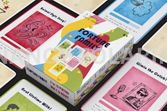 design custom card games, tarot, tcg, board game cards, templates, and rulebooks