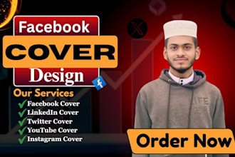 use facebook, linkedin, and twitter business page and cover desing